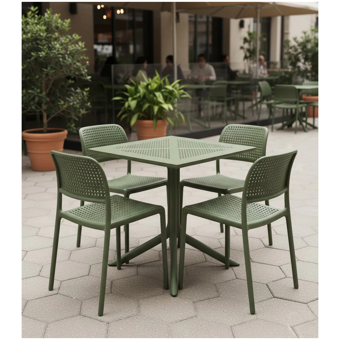 BORA BISTROT/CLIP 70 4+1 AGAVE SET