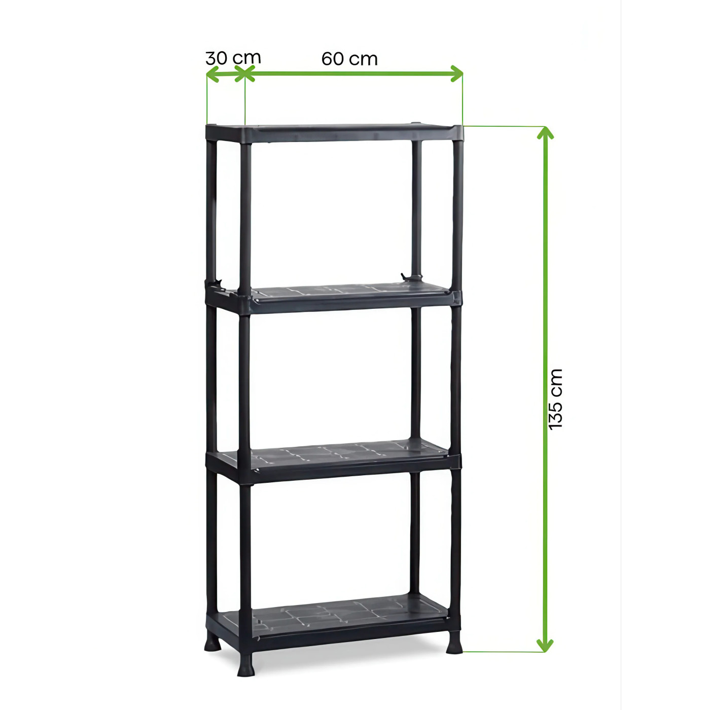 PLUS SHELF 60/4 SHELVING UNIT (SET OF 2)