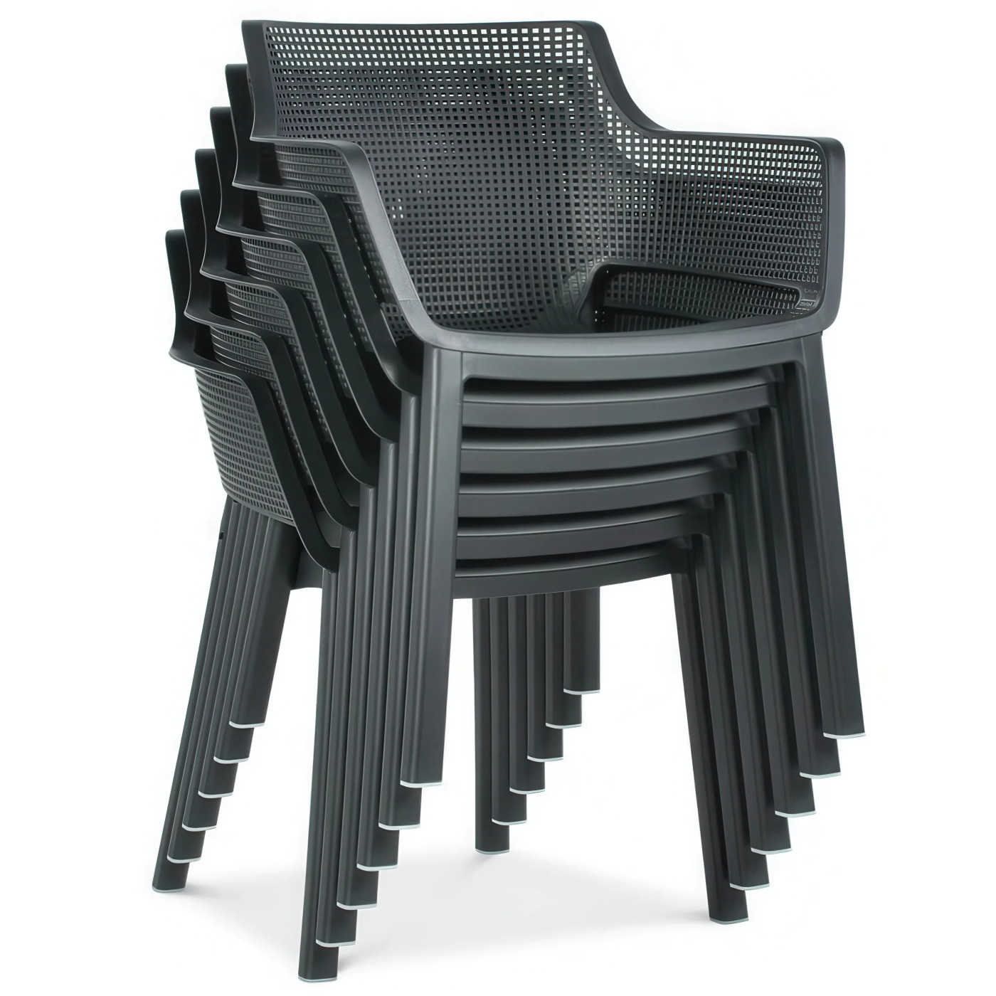 ELISA GRAPHITE/PORTO 160 WALNUT BLACK STEEL SET