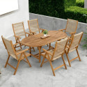 AKADIA ROPE DINING 190/6 ZESTAW ACACIA WOOD