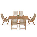 AKADIA ROPE DINING 200/6 ZESTAW ACACIA WOOD