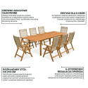 AKADIA ROPE DINING 210/8 ZESTAW ACACIA WOOD