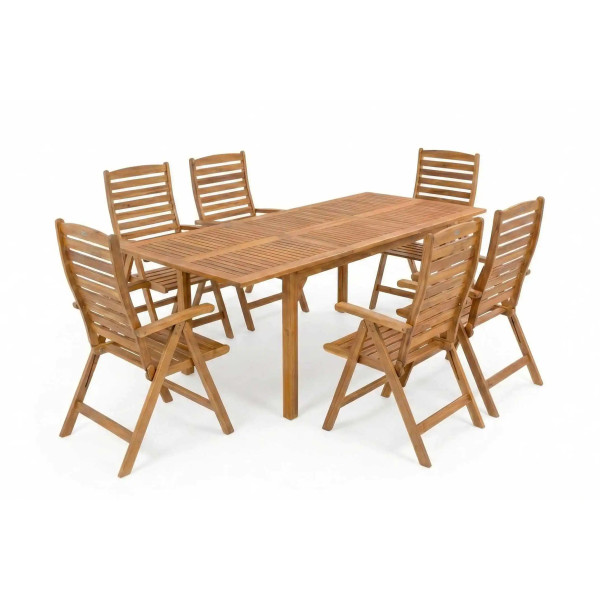 AKADIA DINING 210/6 ACACIA WOOD SET