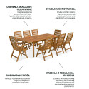 AKADIA DINING 210/8 ZESTAW ACACIA WOOD
