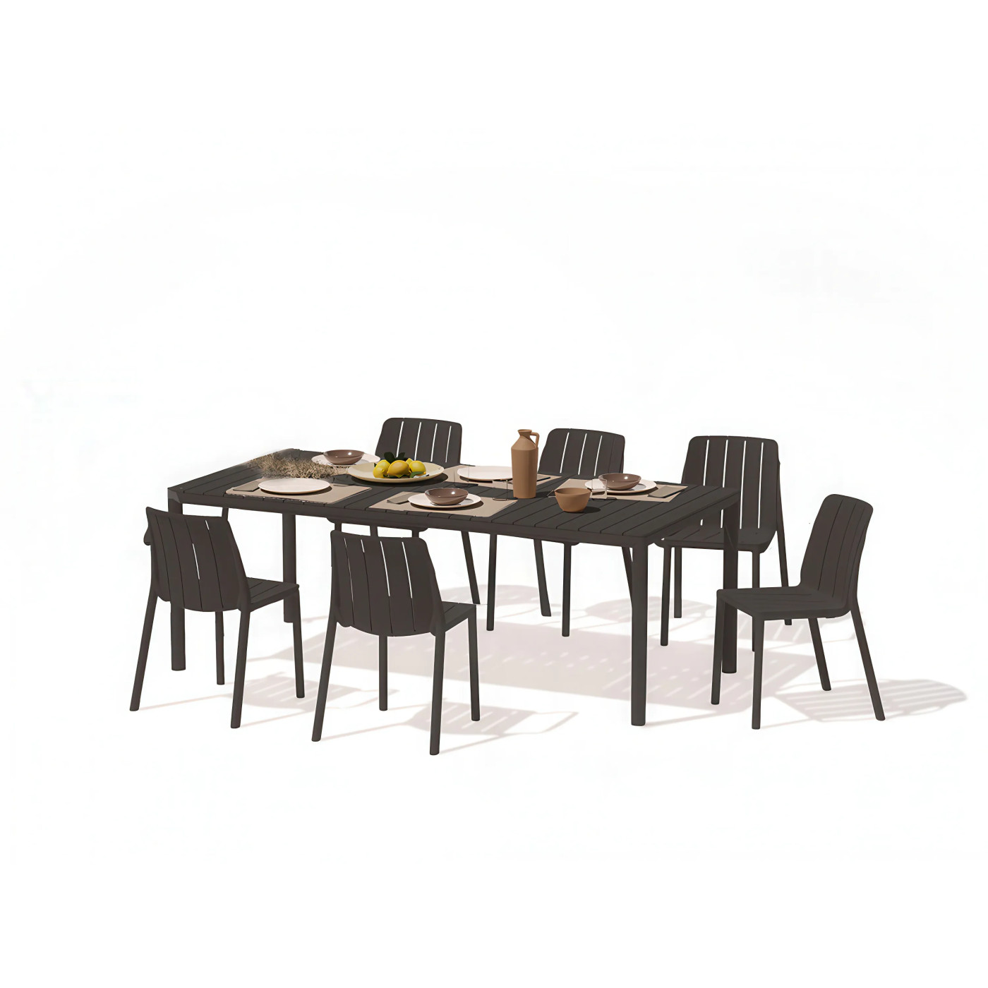 TIBERINA BISTROIT/TEVERE 147-211 6+1 ANTHRACITE SET