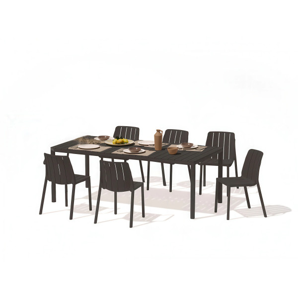 TIBERINA BISTROIT/TEVERE 147-211 6+1 ANTHRACITE SET