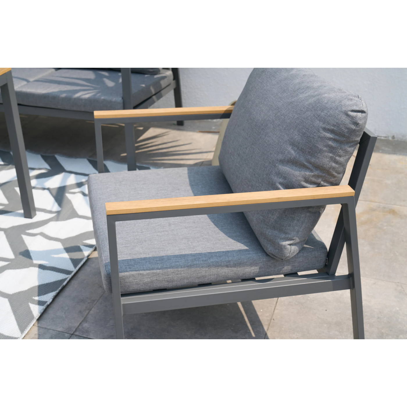 EDISON DINING ZESTAW DARK GREY