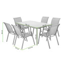 NOVA DINING 6+1 ZESTAW TAUPE
