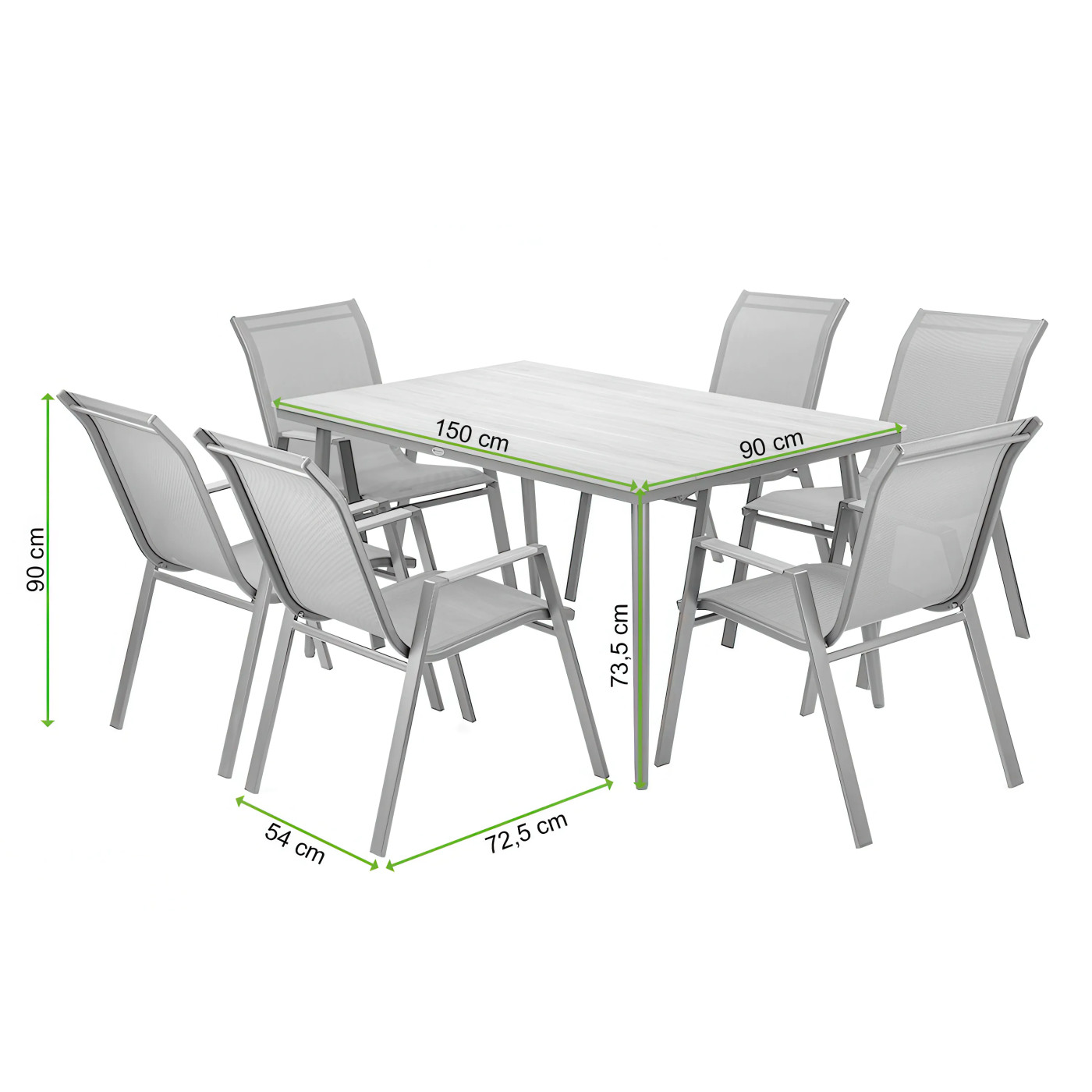NOVA DINING 6+1 ZESTAW TAUPE
