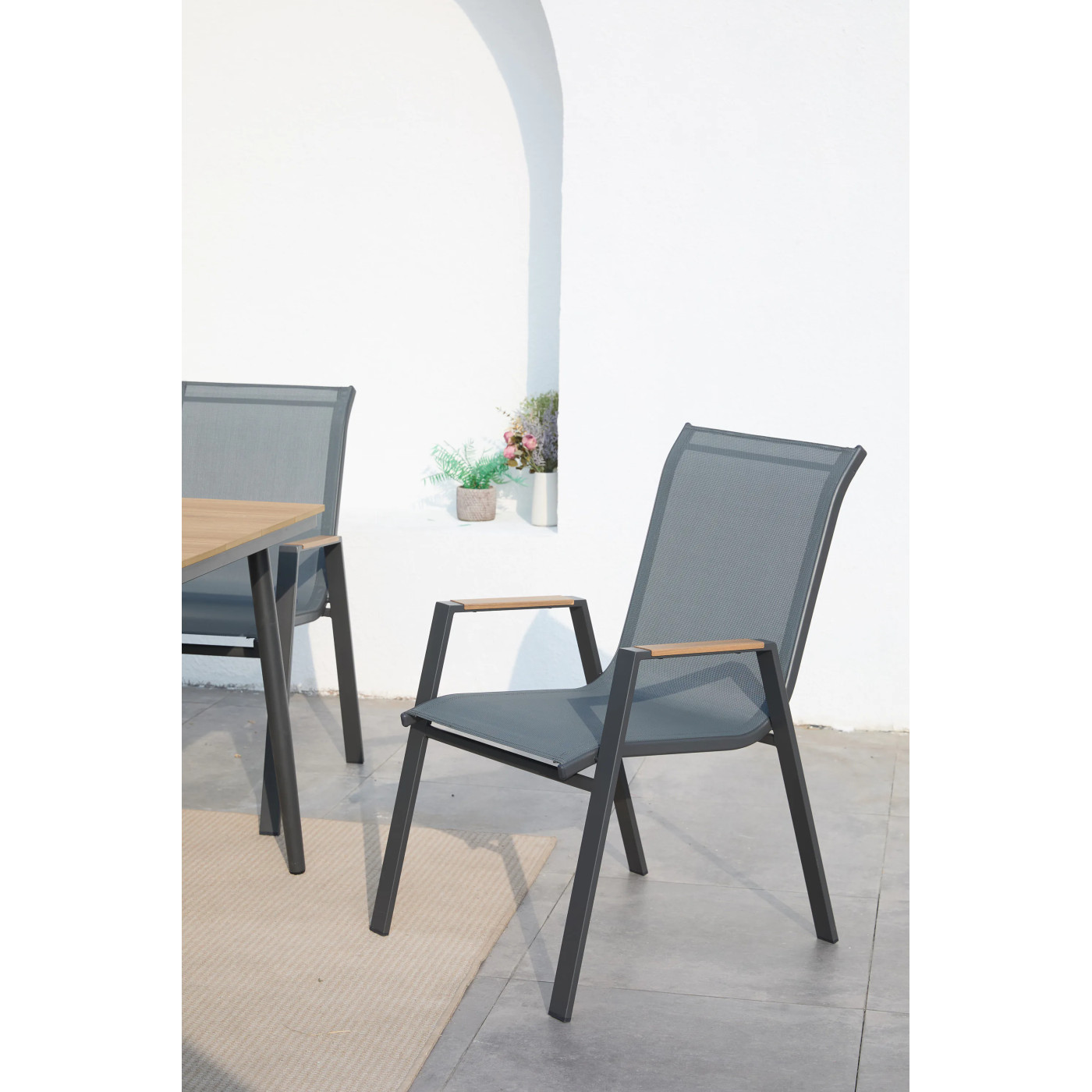 NOVA DINING 8+1 SET DARK GREY