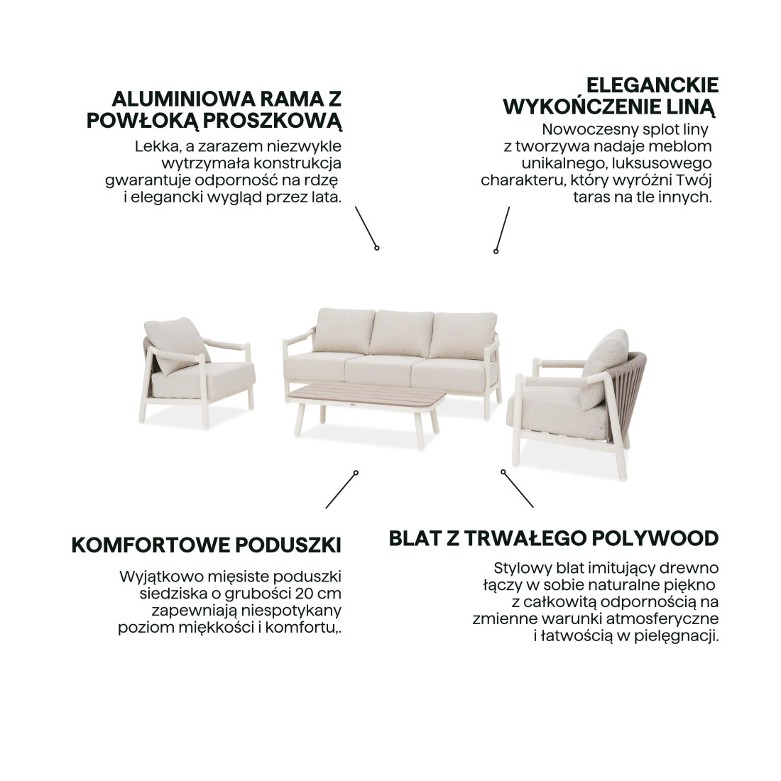 MONTI CAFFE ZESTAW BEIGE