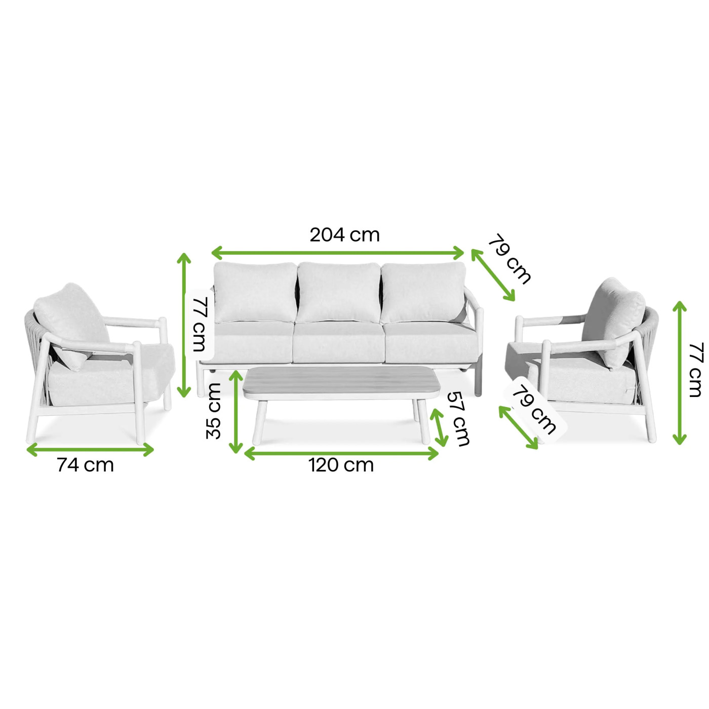 MONTI CAFFE GREY SET