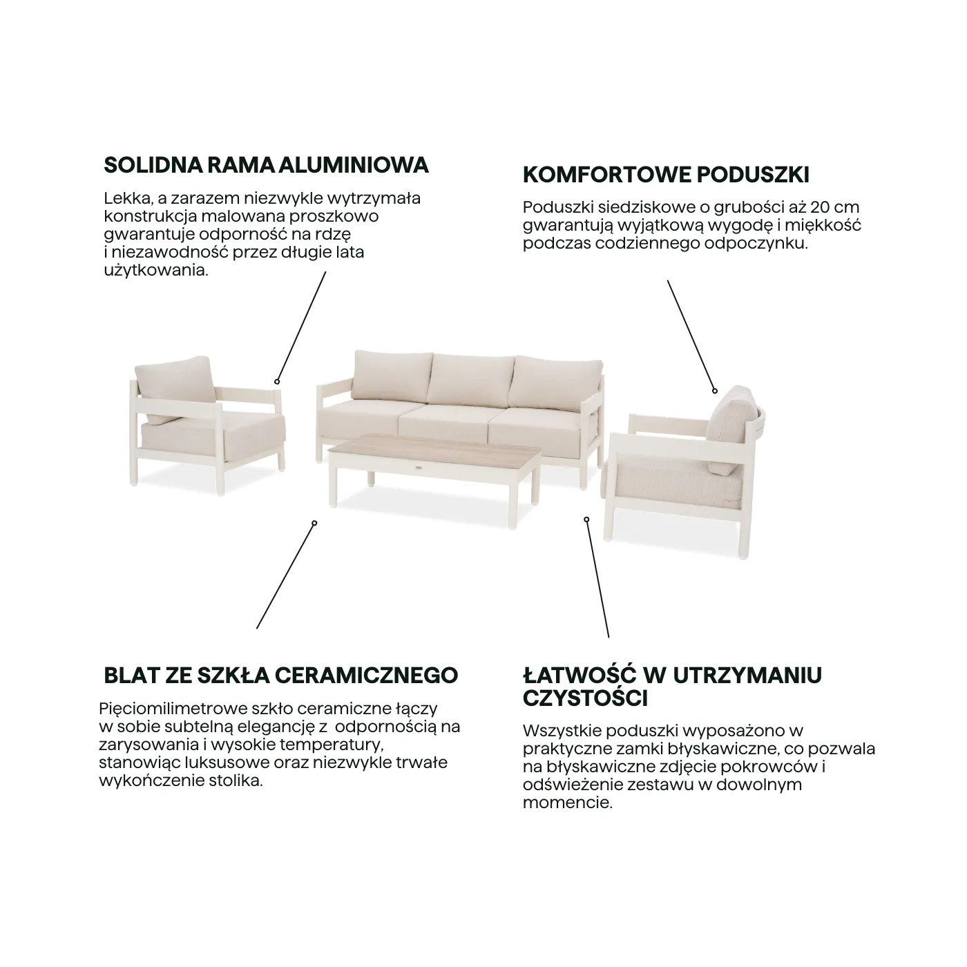 TREVIO CAFFE ZESTAW BEIGE