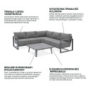 STELVIO CAFFE CORNER SOFA GREY