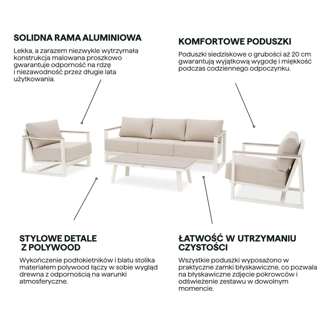 EVORA CAFFE ZESTAW BEIGE