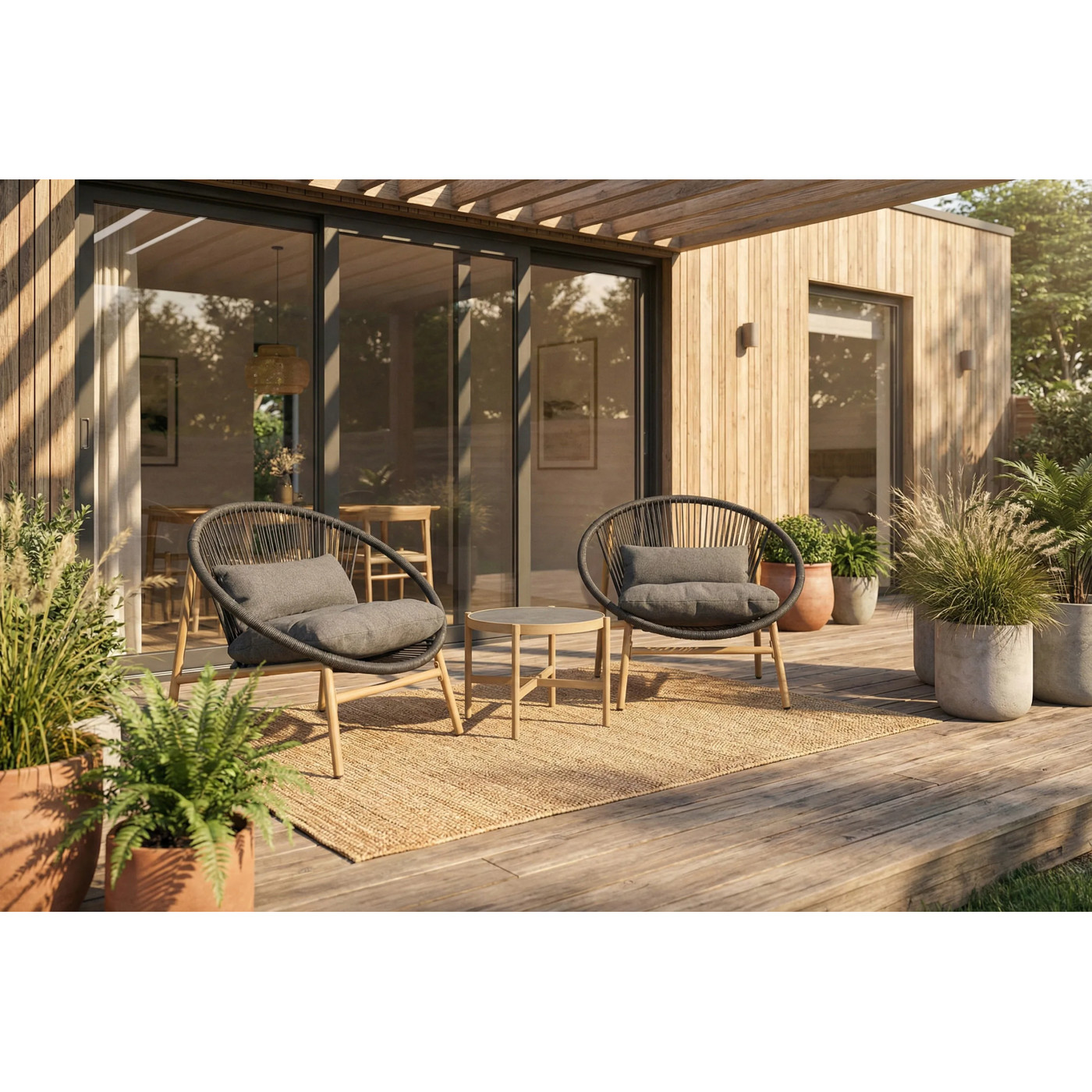 GALLA 2+1 SET DARK GREY