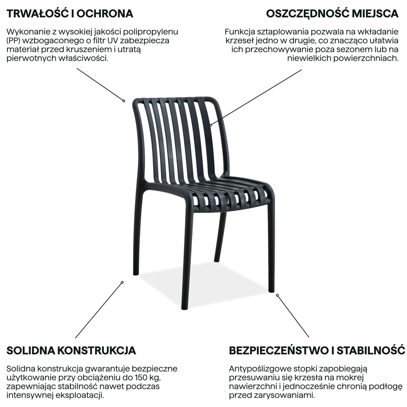 RONA LIGHT CHAIR BLACK