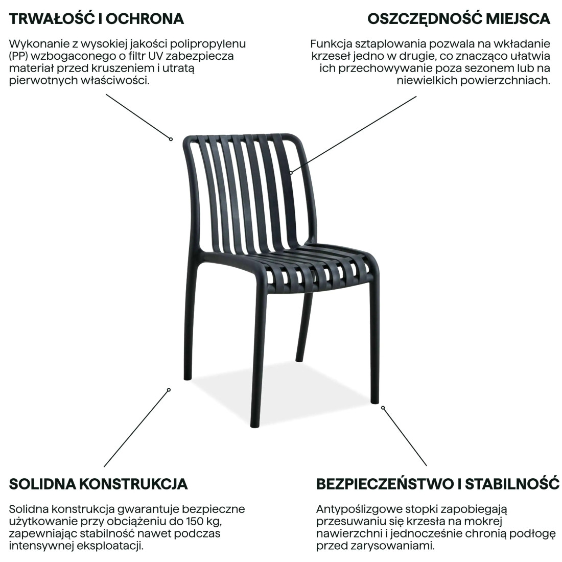 RONA LIGHT CHAIR BLACK