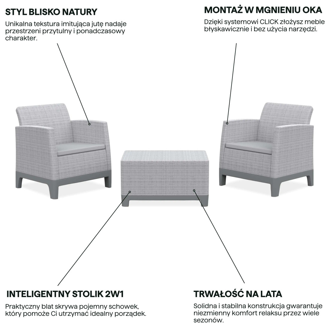 SCANDI FORMA BALC ASH GREY-STORM GREY/L.GREY