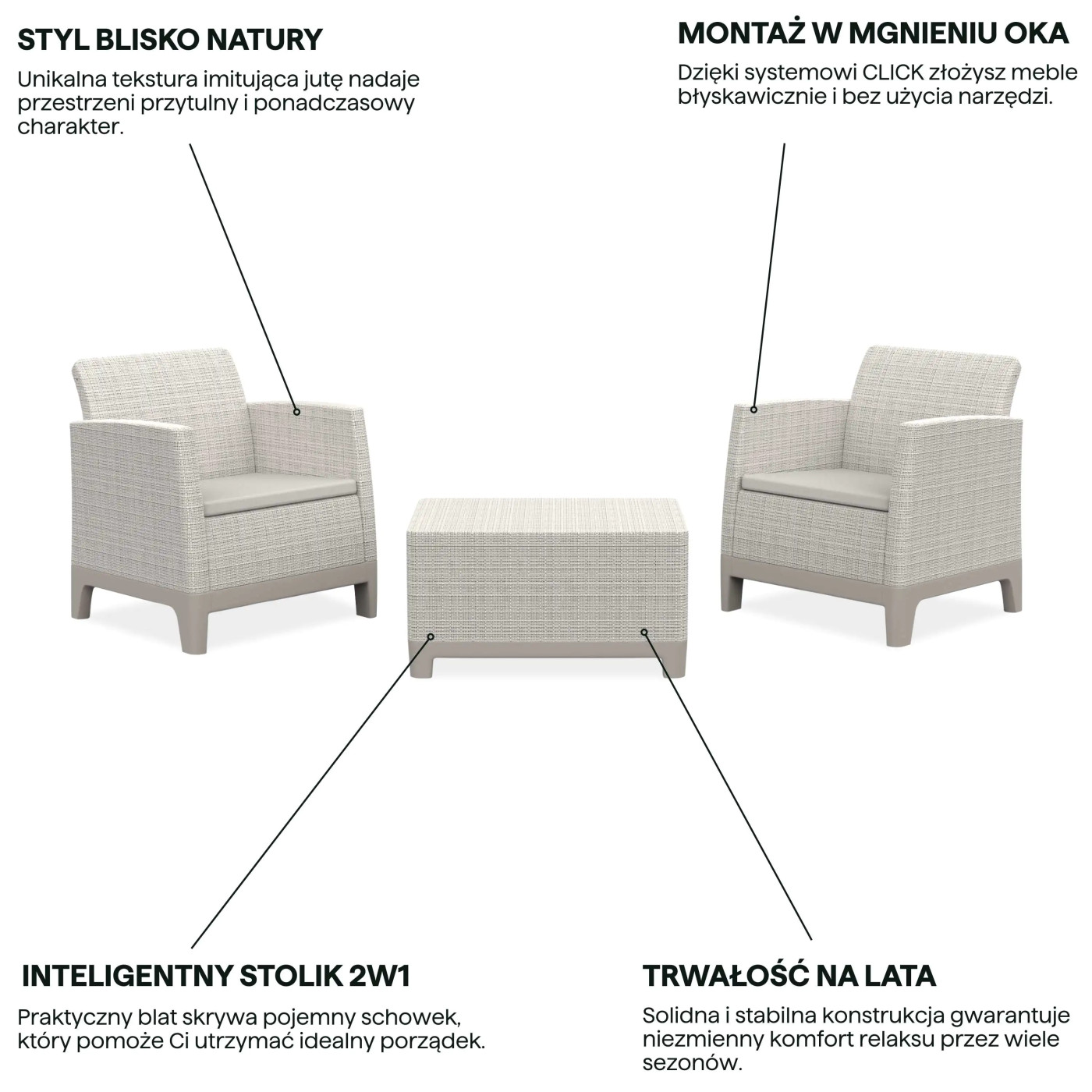 SCANDI FORMA BALC PEBBLE GREY-SOFT BEIGE/OAT