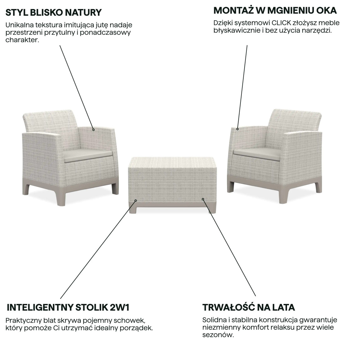 SCANDI FORMA BALC PEBBLE GREY-SOFT BEIGE/OAT