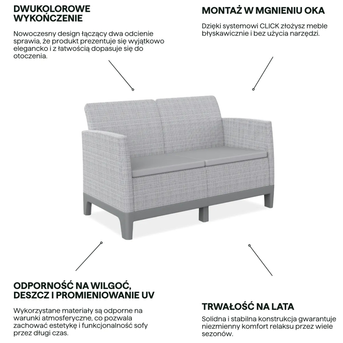SCANDI FORMA SOFA 2 ASH GREY-SOFT BEIGE/L.GREY
