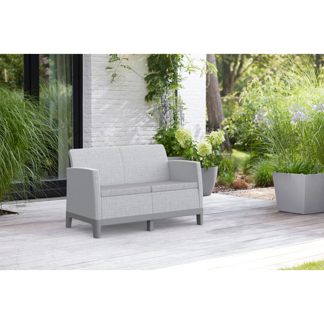 SCANDI FORMA SOFA 2 ASH GREY-SOFT BEIGE/L.GREY