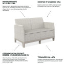 SCANDI FORMA SOFA 2 PEBBLE GREY-SOFT BEIGE/OAT