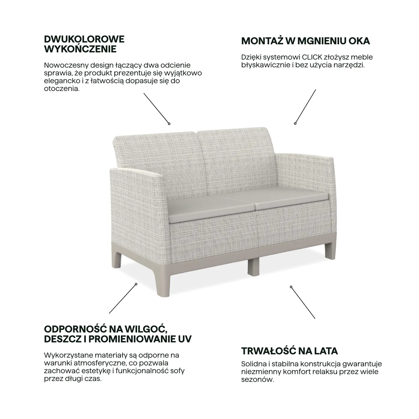 SCANDI FORMA SOFA 2 PEBBLE GREY-SOFT BEIGE/OAT