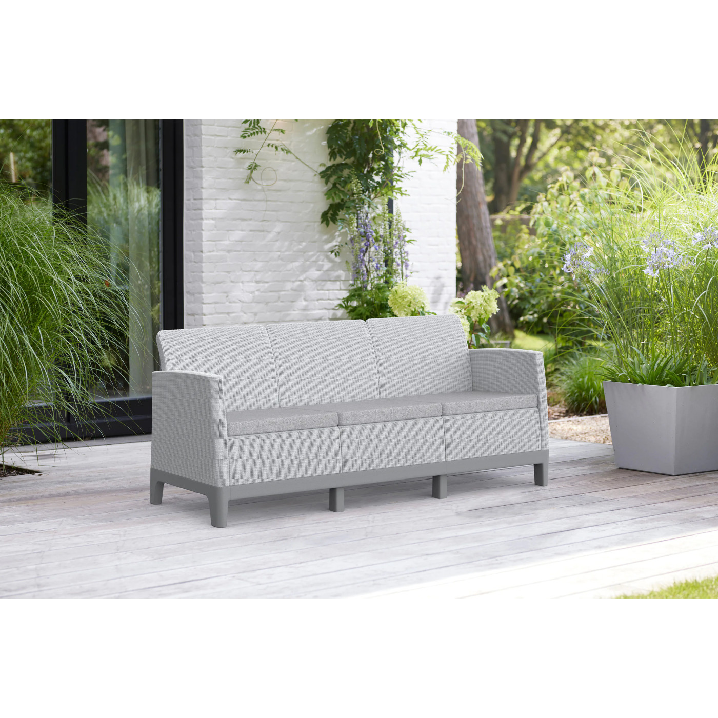SCANDI FORMA SOFA 3 ASH GREY-SOFT BEIGE/L.GREY