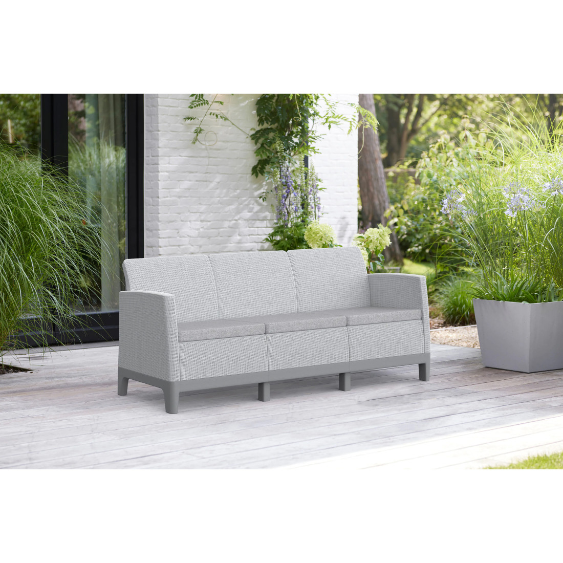 SCANDI FORMA SOFA 3 ASH GREY-SOFT BEIGE/L.GREY