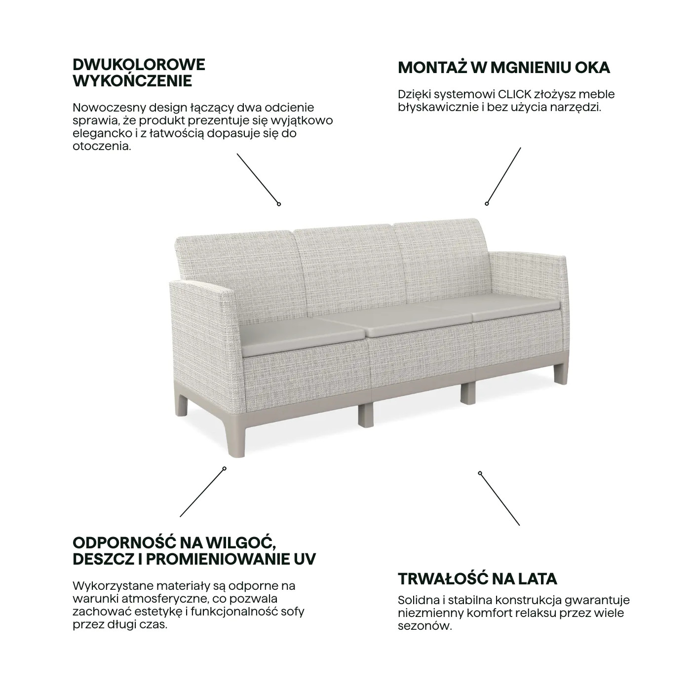 SCANDI FORMA SOFA 3 PEBBLE GREY-SOFT BEIGE/OAT