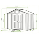 STRONGHOLD SHED 8x6 DOMEK GREY
