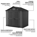 STRONGHOLD SHED 8x6 DOMEK GREY