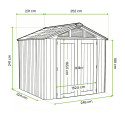 STRONGHOLD SHED 8x8 DOMEK GREY