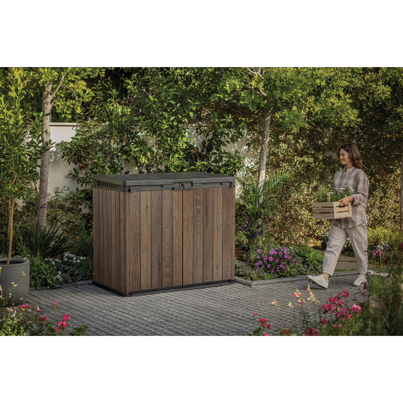 DECO SIO DARWIN 1100L SCHOWEK KOSZ 2x240L WALNUT