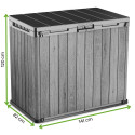 DECO SIO DARWIN 1100L STORAGE BASKET 2x240L WALNUT