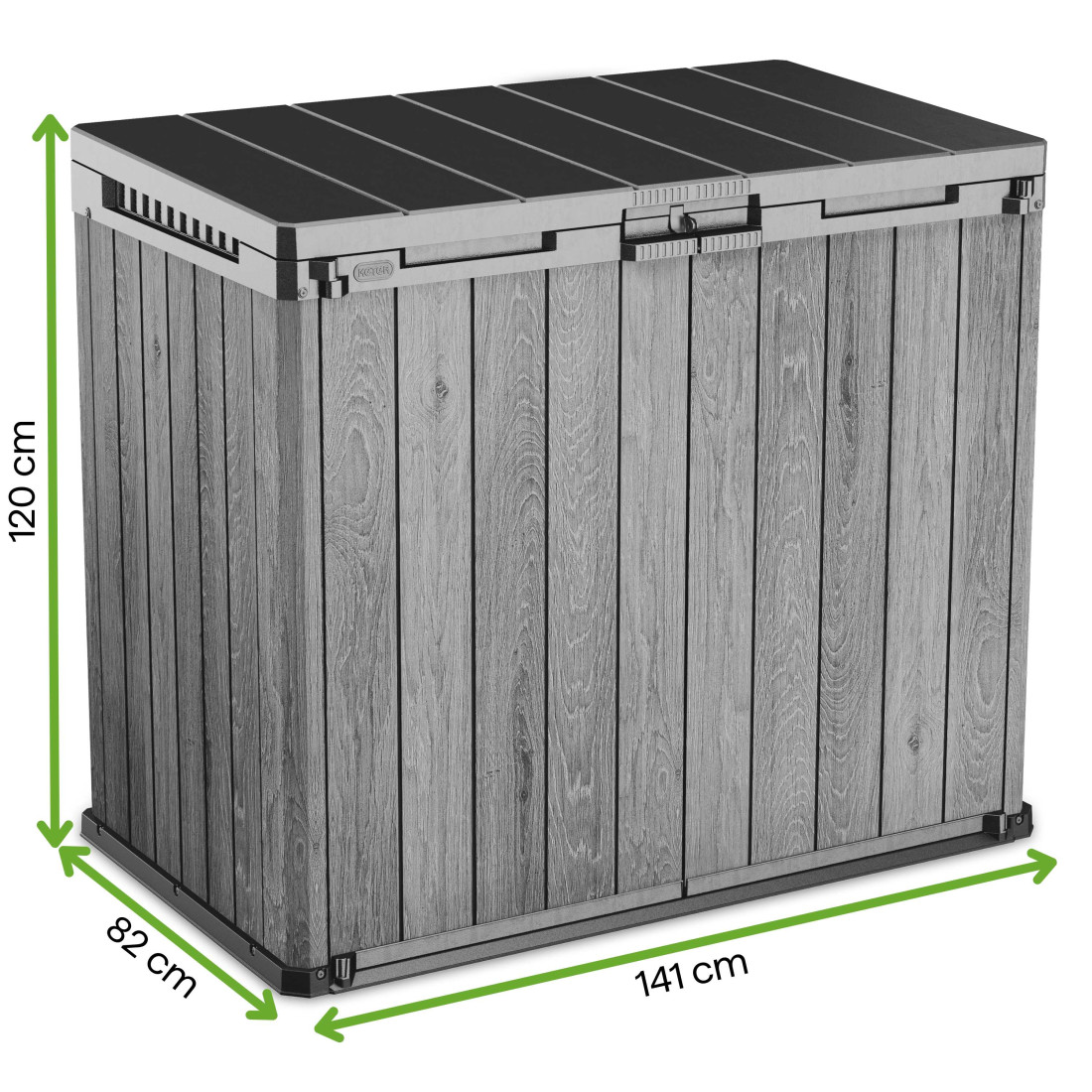 DECO SIO DARWIN 1100L STORAGE BASKET 2x240L WALNUT