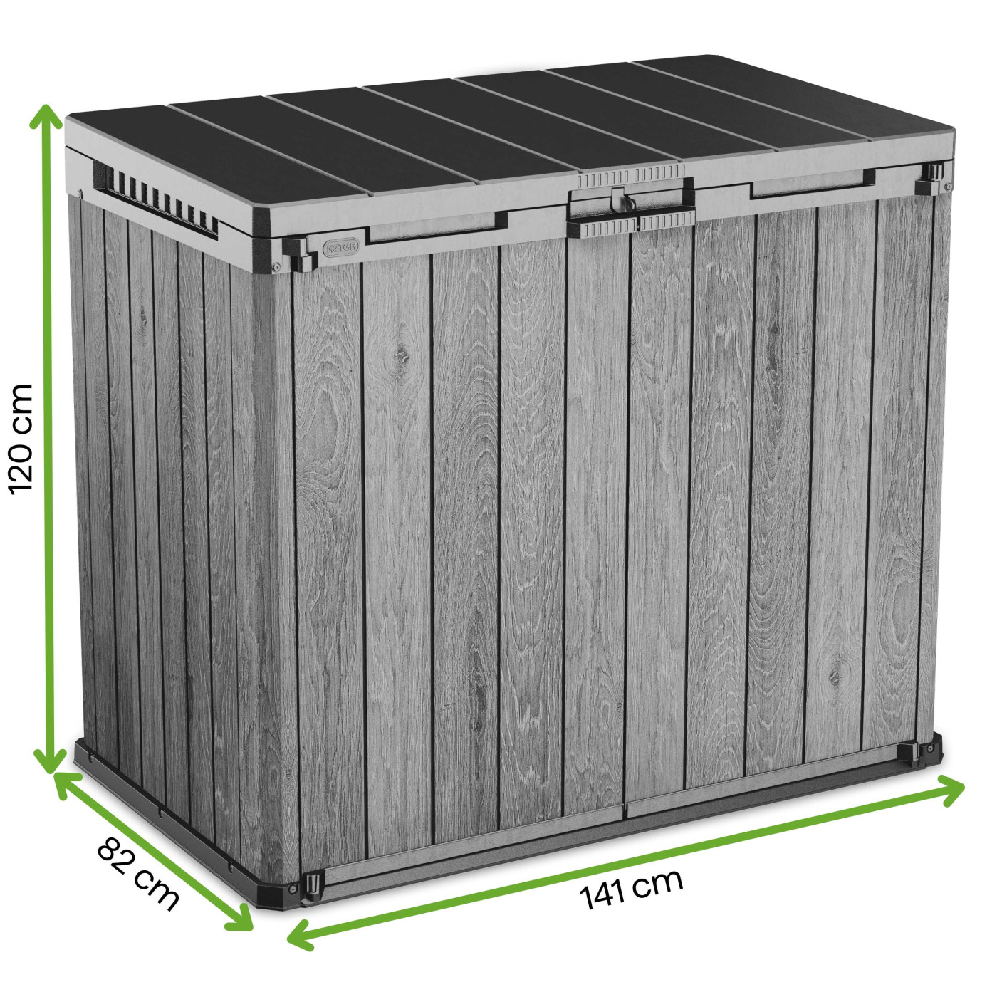 DECO SIO DARWIN 1100L STORAGE BASKET 2x240L ASHWOOD