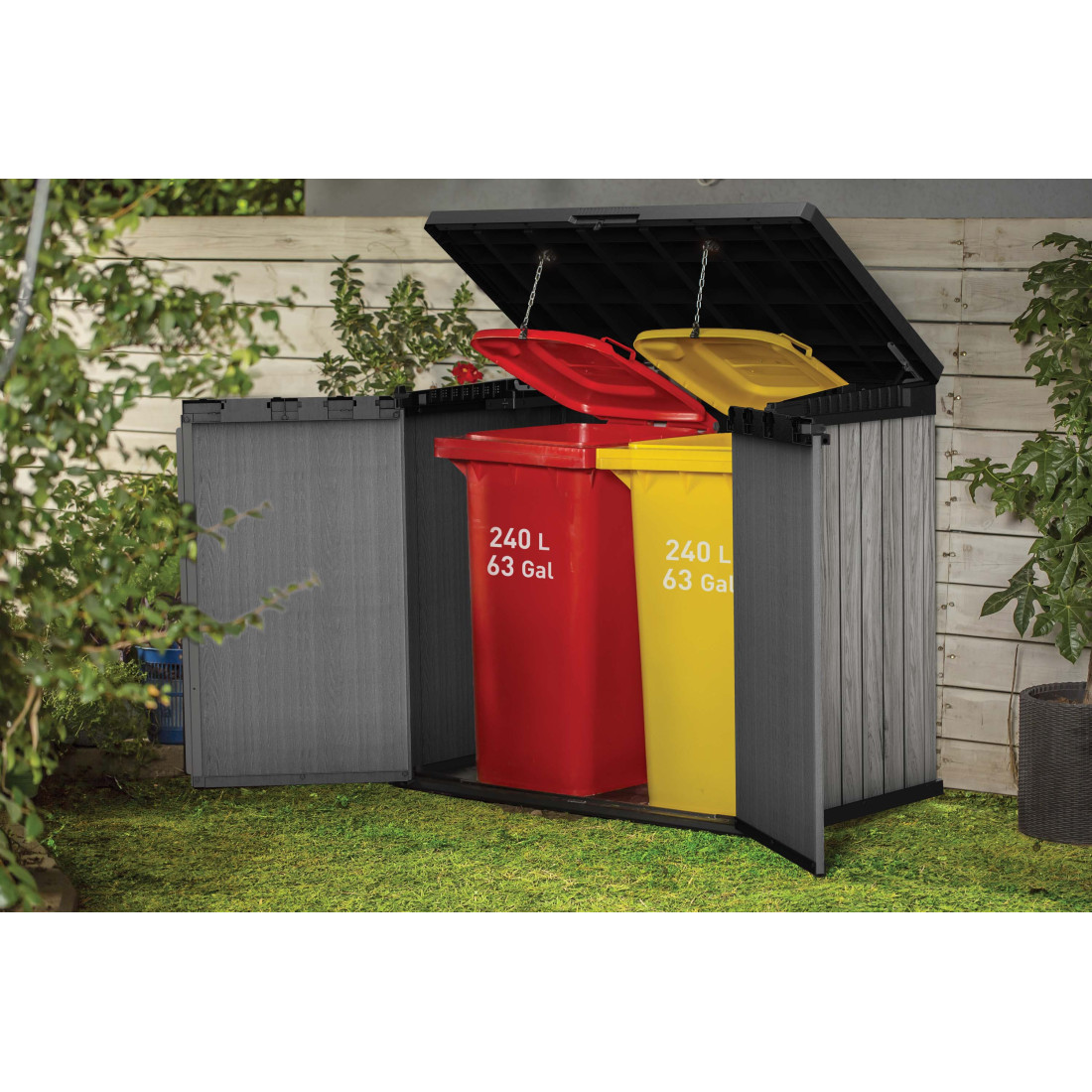 DECO SIO DARWIN 1100L SCHOWEK KOSZ 2x240L STORM GREY