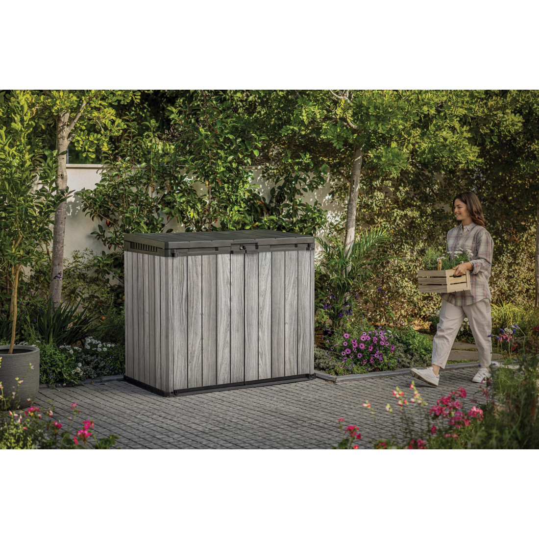 DECO SIO DARWIN 1100L STORAGE BASKET 2x240L STORM GREY