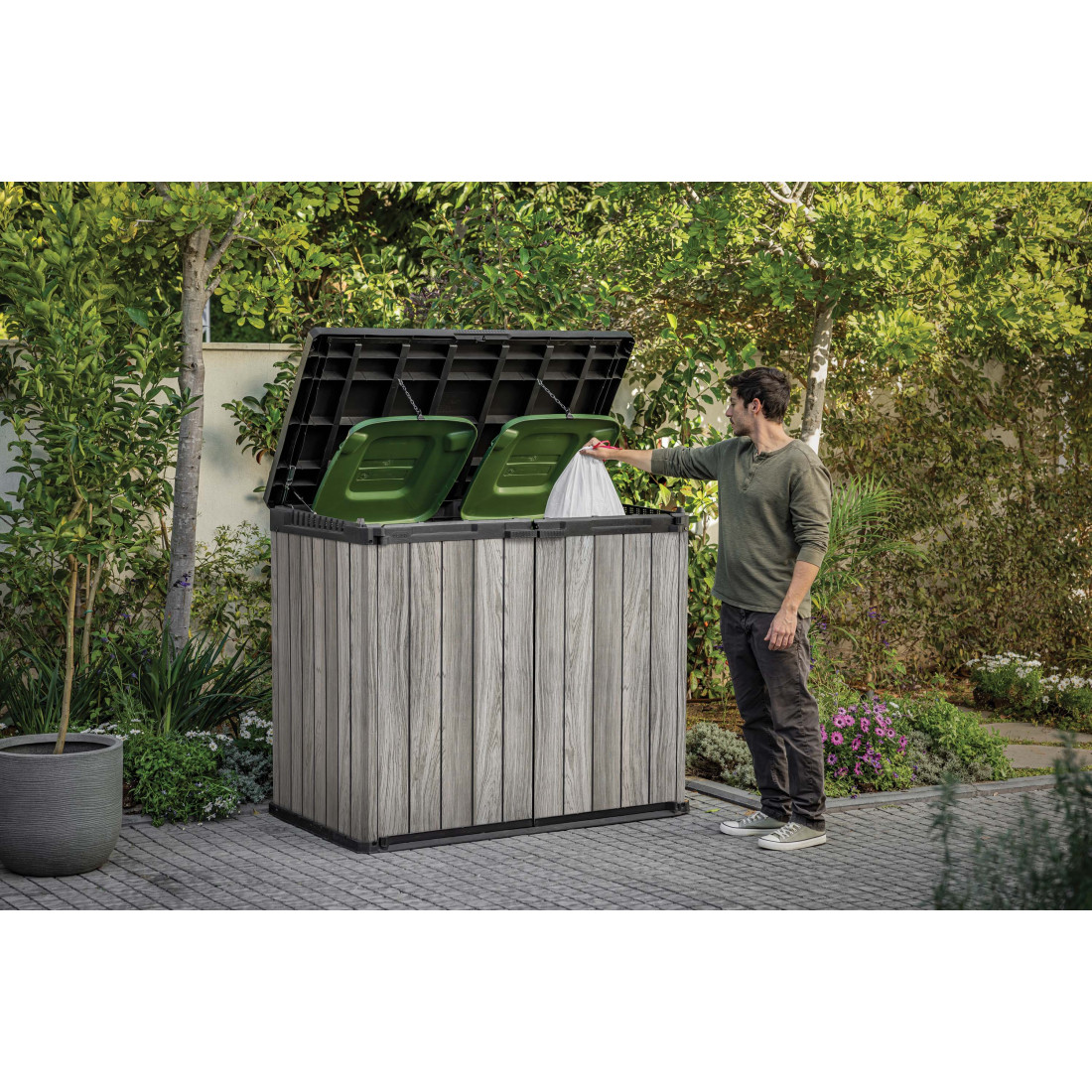DECO SIO DARWIN 1100L SCHOWEK KOSZ 2x240L STORM GREY