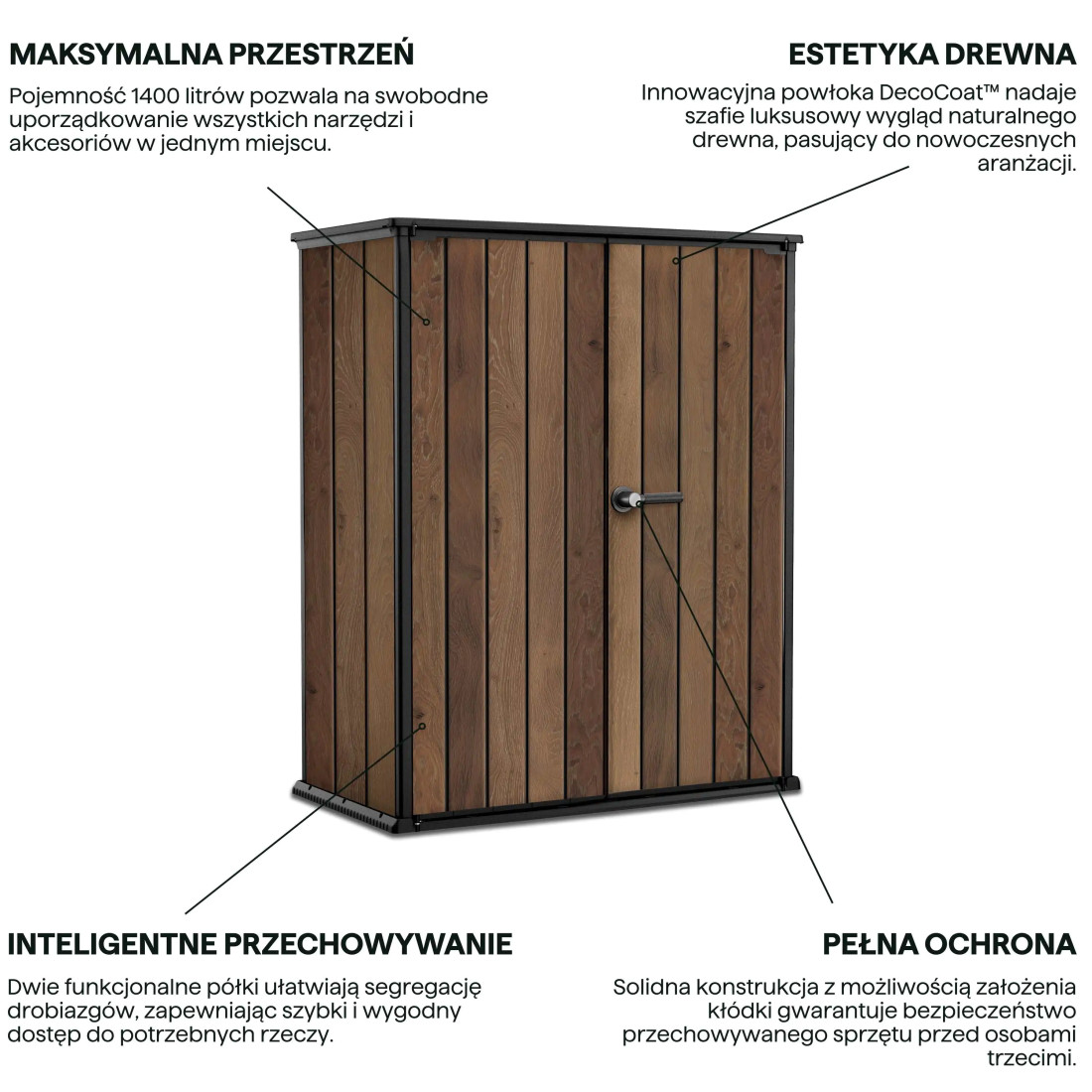 DECO VERTICAL 1400L SCHOWEK WALNUT