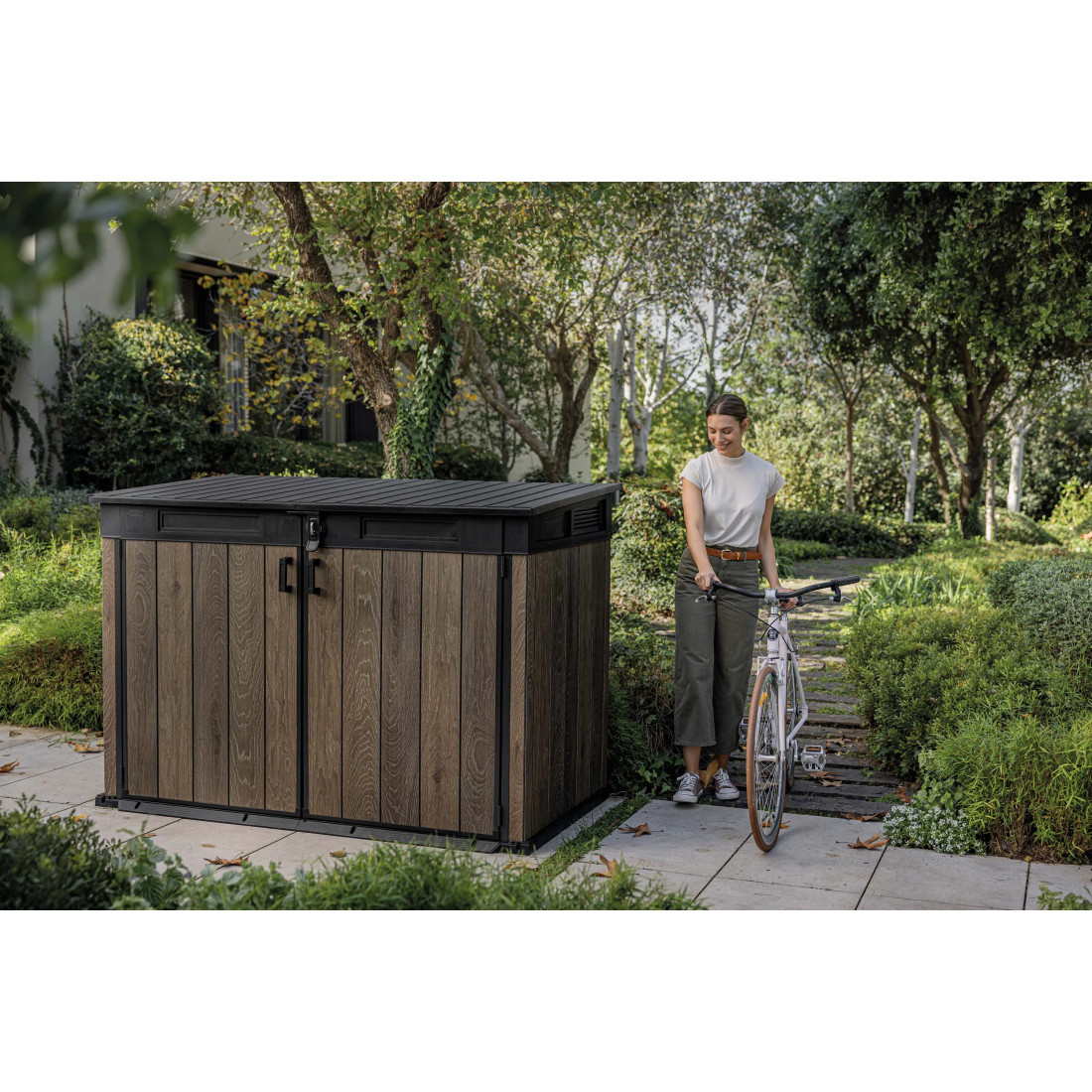 DECO HORIZONTAL 2020L STORAGE 2x240L WALNUT