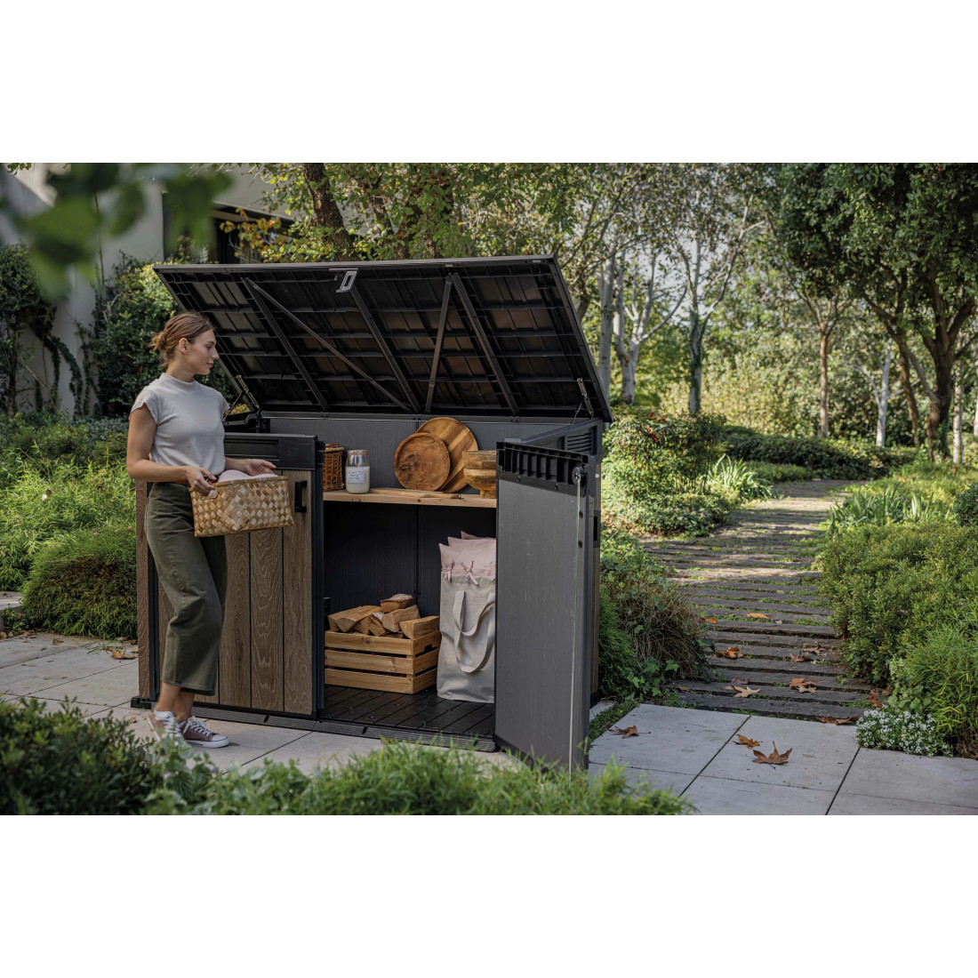 DECO HORIZONTAL 2020L SCHOWEK 2x240L WALNUT