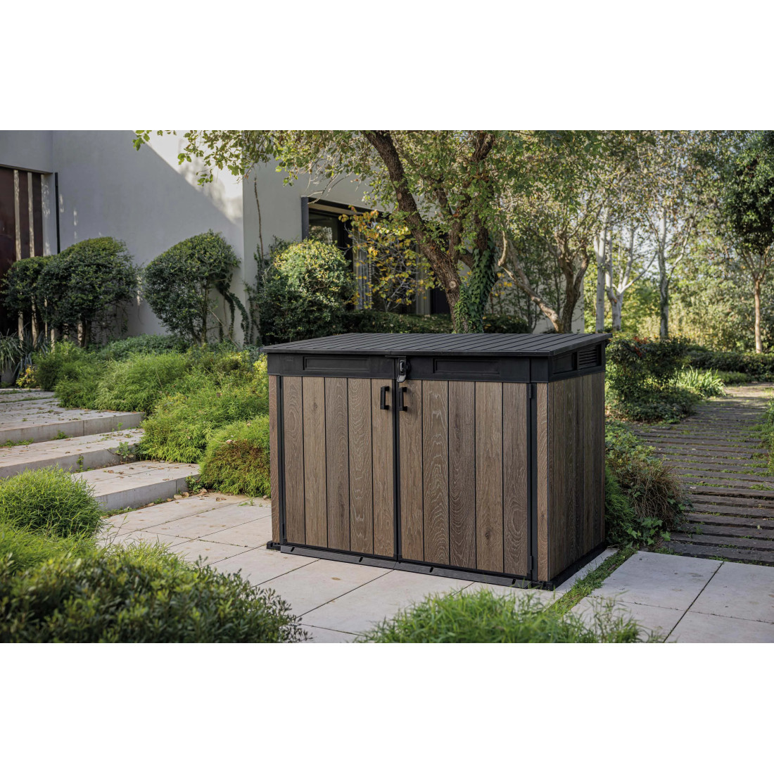 DECO HORIZONTAL 2020L STORAGE 2x240L WALNUT