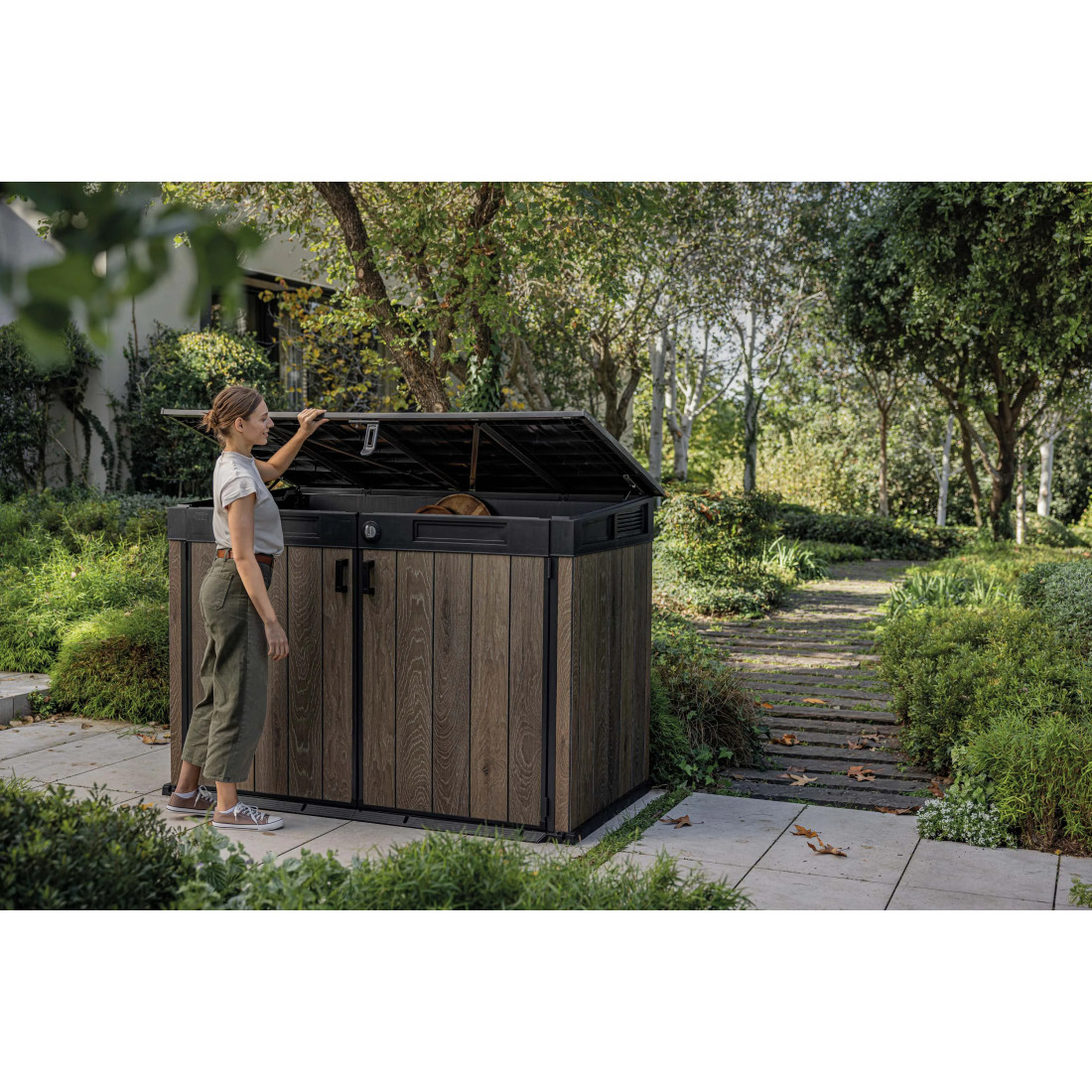 DECO HORIZONTAL 2020L SCHOWEK 2x240L WALNUT