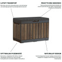 DECO KENTWOOD 190L SKRZYNIA WALNUT