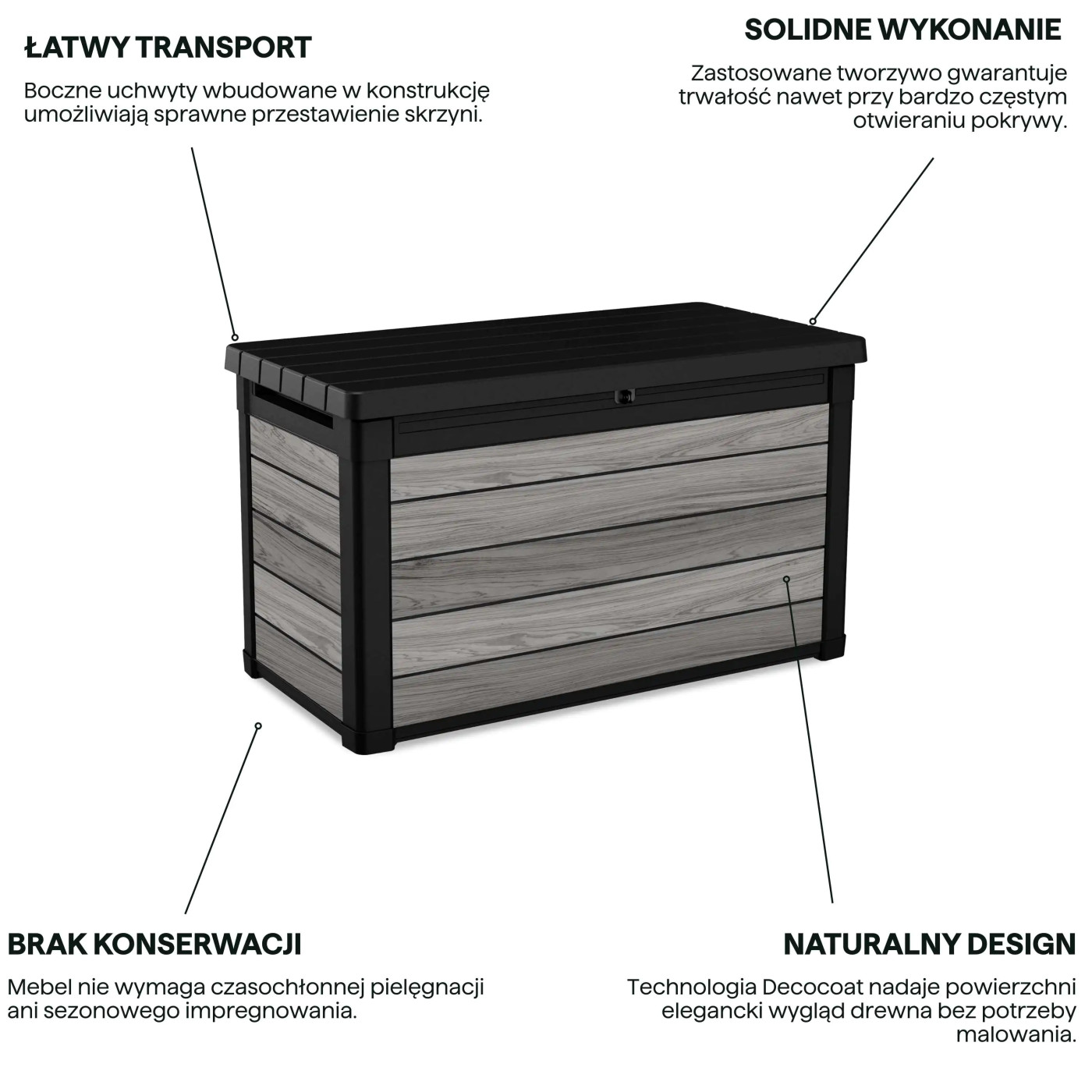 DECO DEC BOX 380L SKRZYNIA STORM GREY