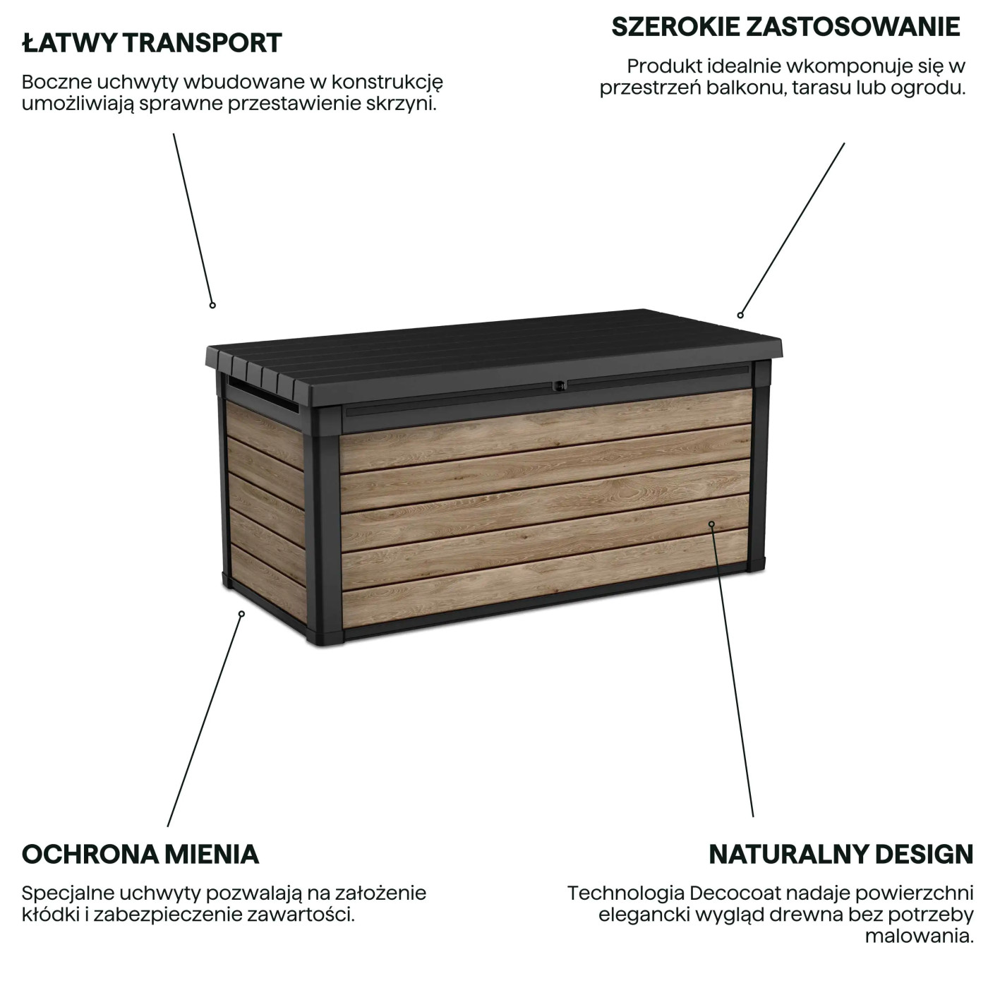 DECO DEC BOX 570L ASHWOOD BOX